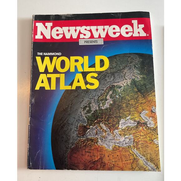 1988 Newsweek The Hammond World Atlas Softcover Bundle of 2 - Picture 3 of 7